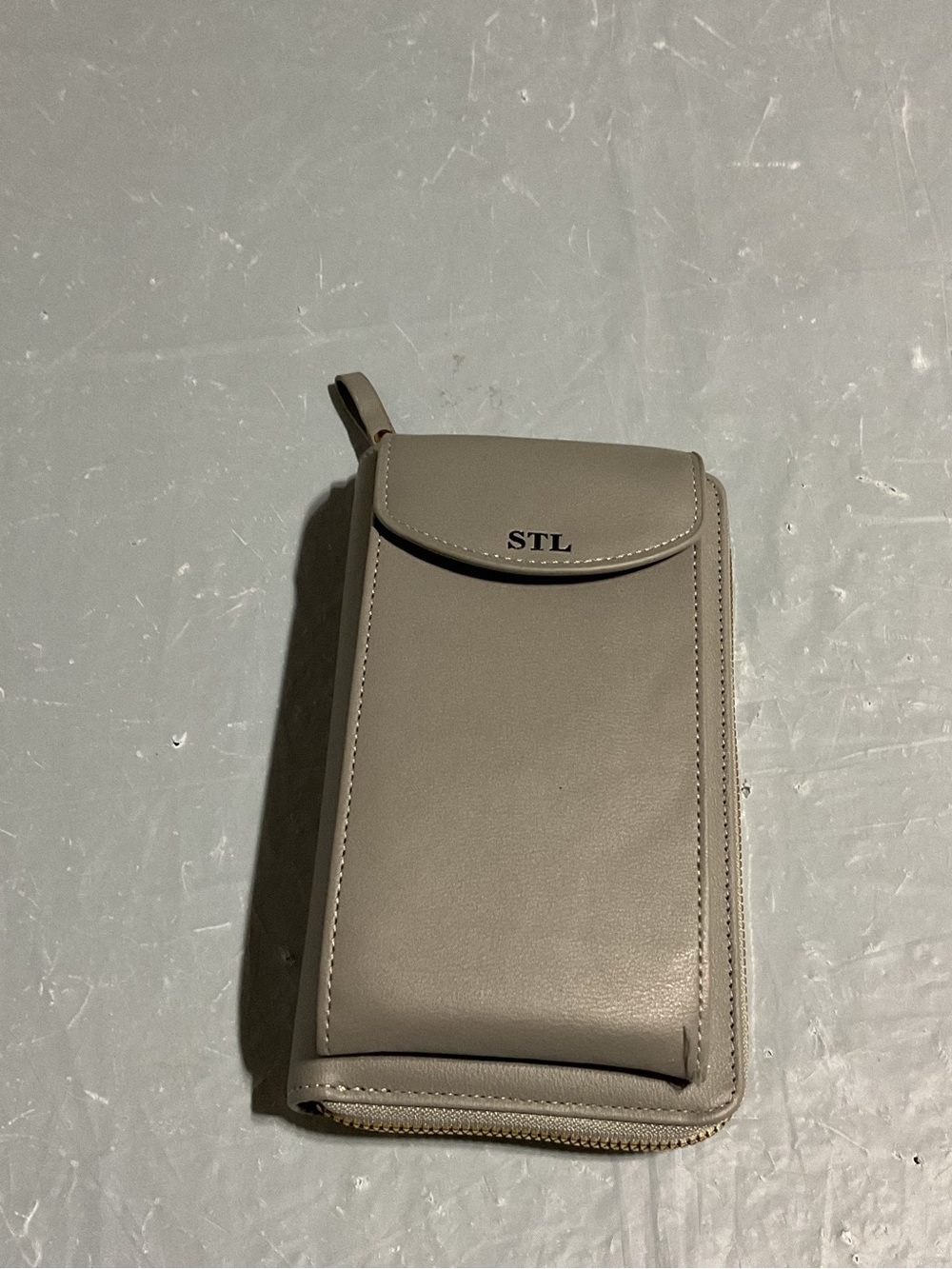STL Leather Phone Wallet - Taupe